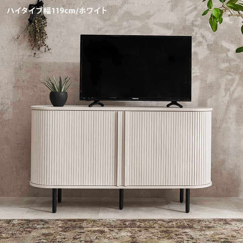 【新商品】[幅119/137][高さ38.5/67] タンブール扉テレビボード Luova