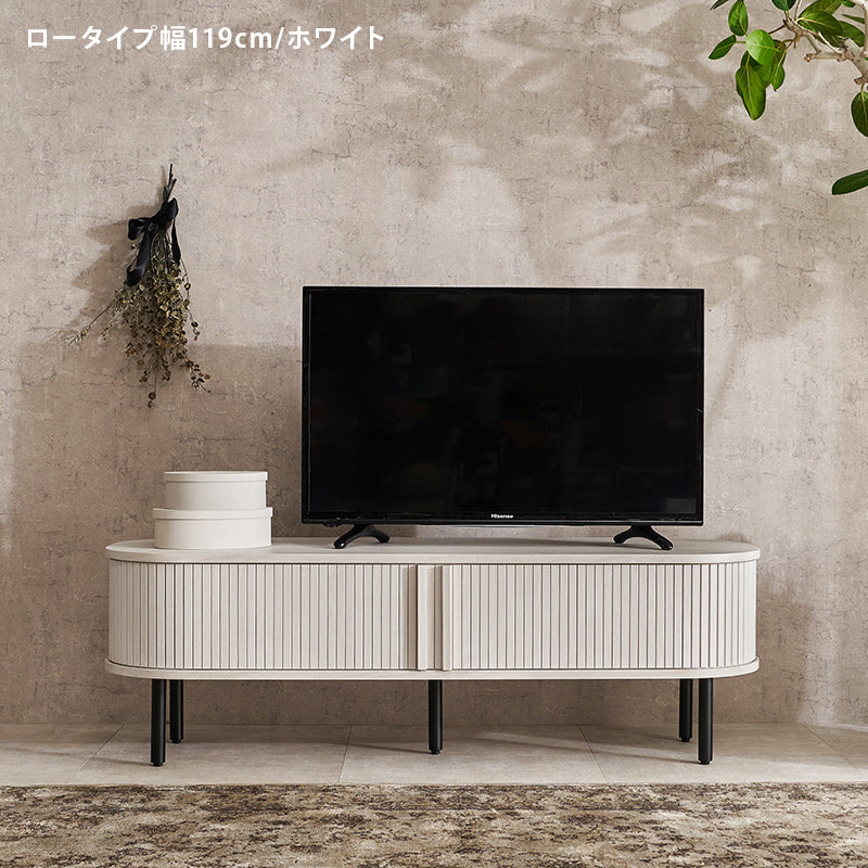 【新商品】[幅119/137][高さ38.5/67] タンブール扉テレビボード Luova