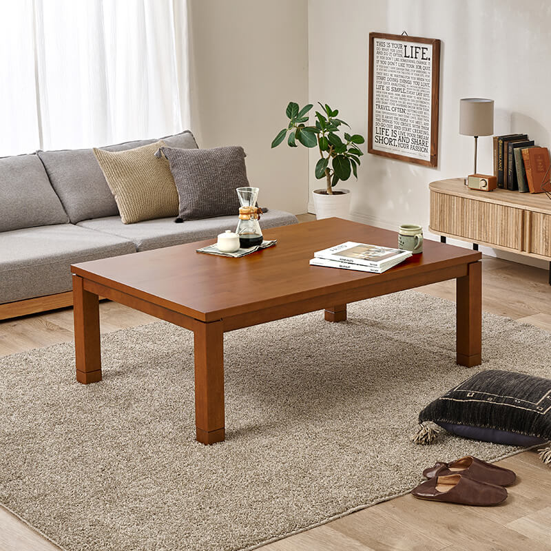 [幅75/105/120/150][単品/セット] アカシア長方形こたつ 高さ2段階調節可能 Taris+POKA