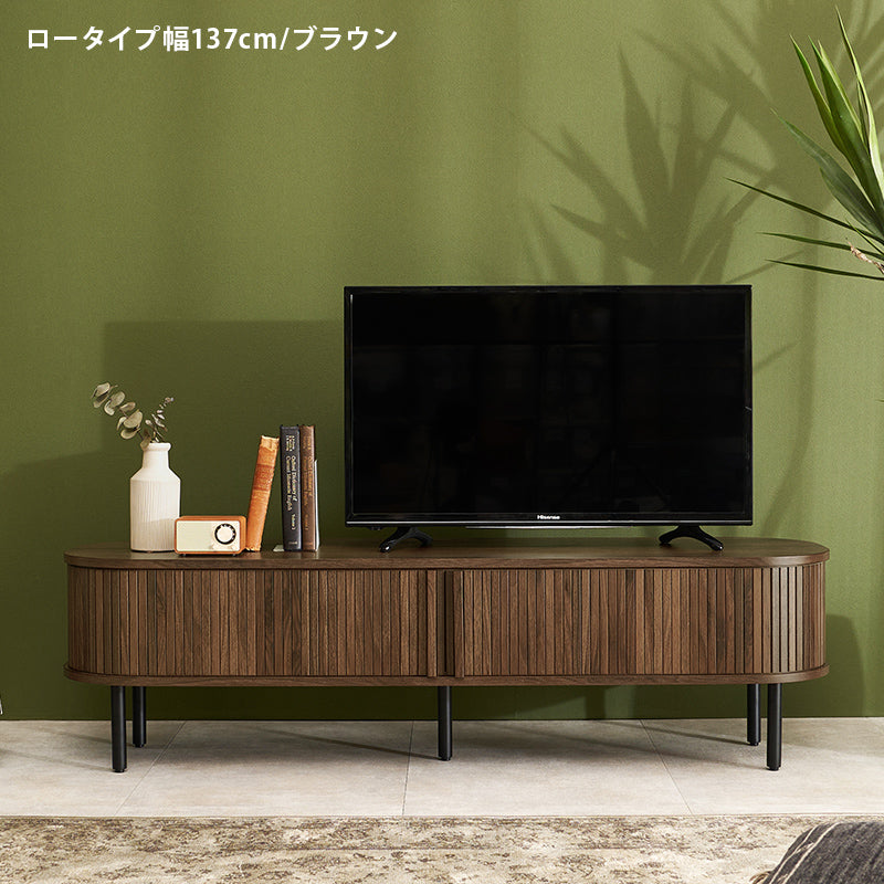 【新商品】[幅119/137][高さ38.5/67] タンブール扉テレビボード Luova