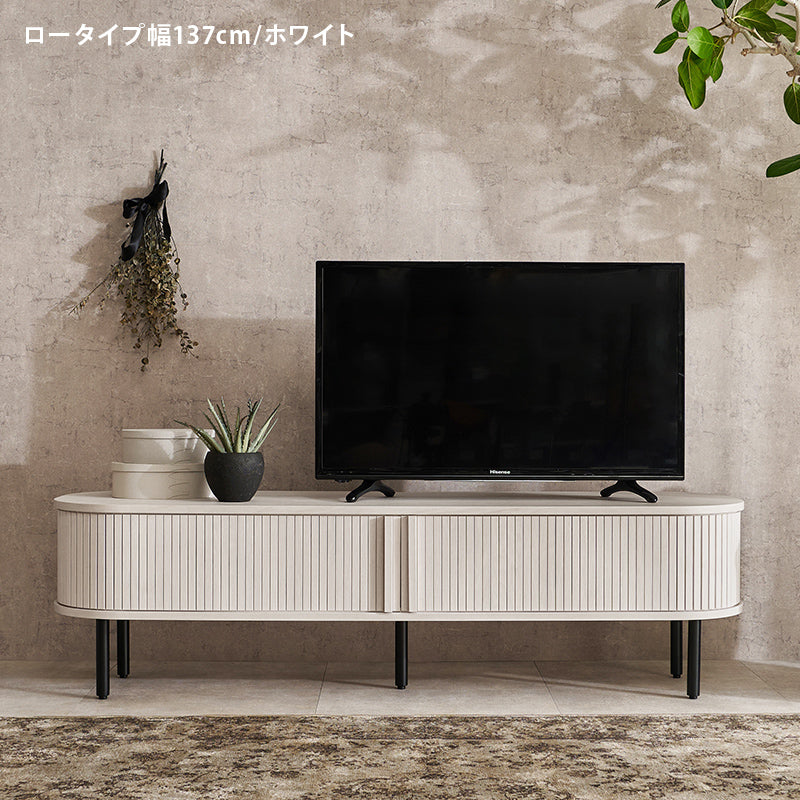 【新商品】[幅119/137][高さ38.5/67] タンブール扉テレビボード Luova