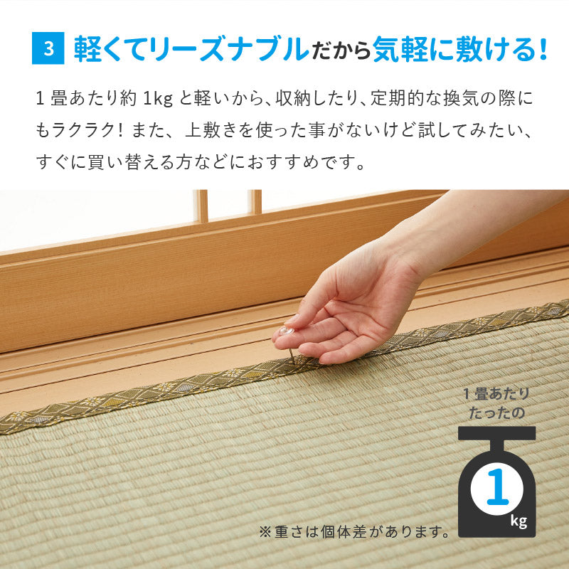 い草上敷き 約261×352cm 【江戸間6畳】6帖 双目織り 撥水 和風 和室