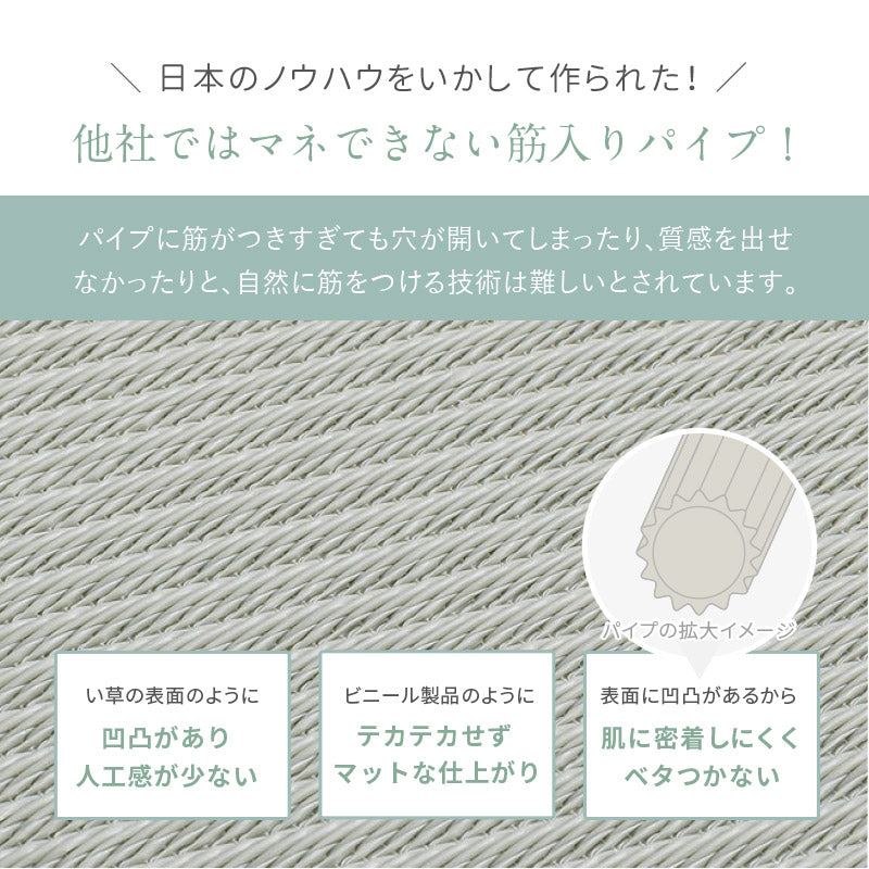 水拭きできる PP 置き畳 市松模様 約82×82×2.5cm 1枚 ポリプロピレン ふちなし 縁なし畳 フロア畳 ユニット畳 システム畳 畳 マット 琉球畳風 フロアー畳 フローリング畳 ヘリなし畳 滑り止め付 ペット 介護 年中 春夏秋冬 涼しい ひんやり