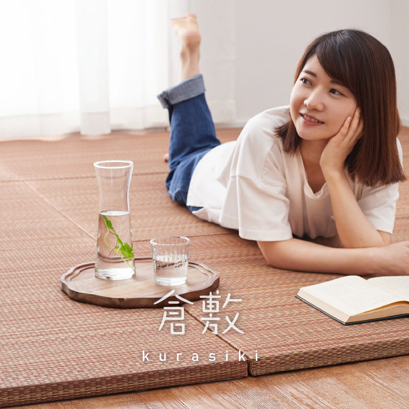 [大/小][単品/セット] 縁なし すき間のできにくい置き畳 フローリングに置く畳 滑り止め付き 琉球畳風 倉敷II