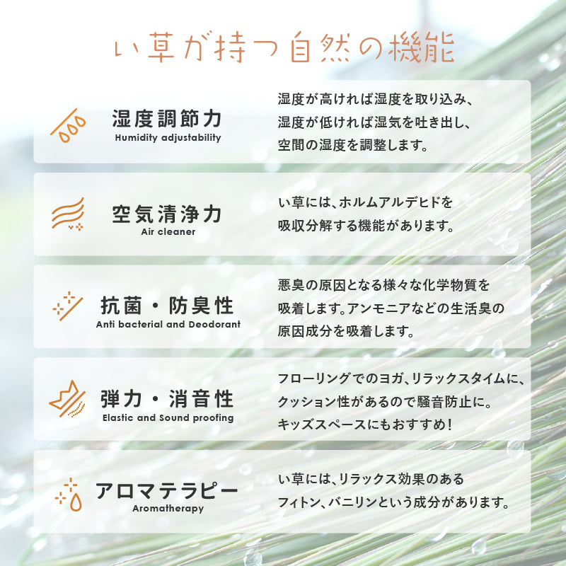 [大/小][単品/セット] 縁なし すき間のできにくい置き畳 フローリングに置く畳 滑り止め付き 琉球畳風 倉敷II