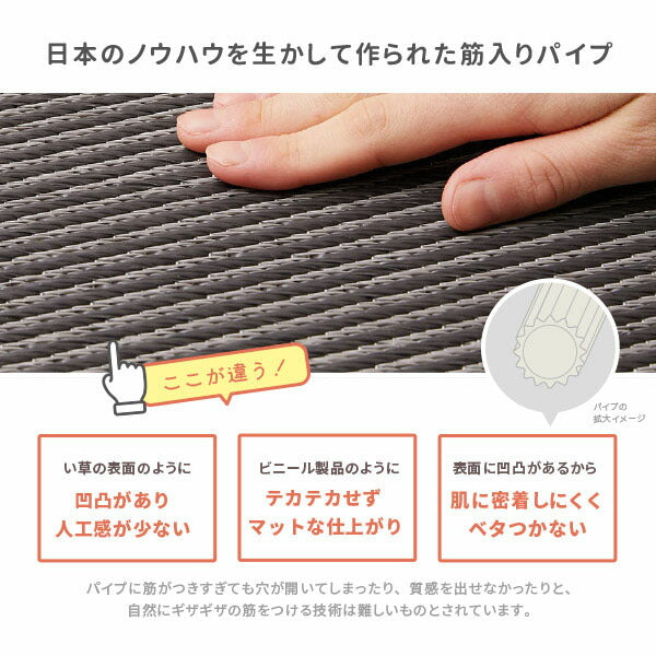 日本製 ブラウン６枚セット【大人気】水拭きできる ポリプロピレン 置き畳 日本製 置き畳 ユニット畳 約70×70cm 4P （同色4枚組） 水拭き