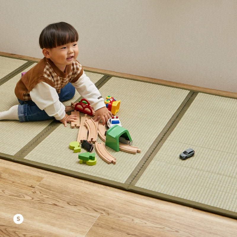 [S/SD/D/Q/K/Kids]  折りたためる い草の畳マットレス 置き畳 コンパクト収納 鞍馬（くらま）
