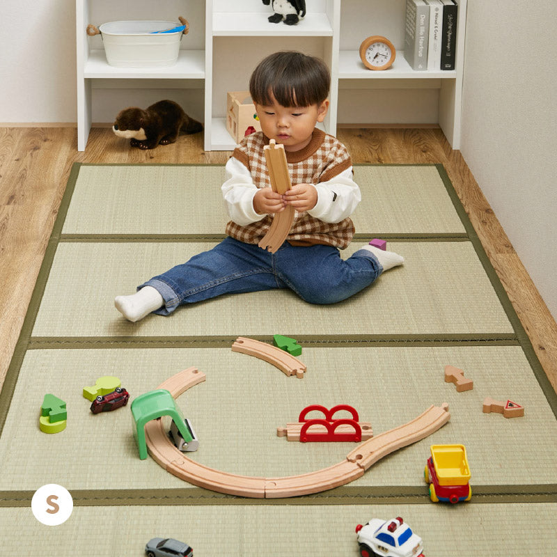 [S/SD/D/Q/K/Kids]  折りたためる い草の畳マットレス 置き畳 コンパクト収納 鞍馬（くらま）