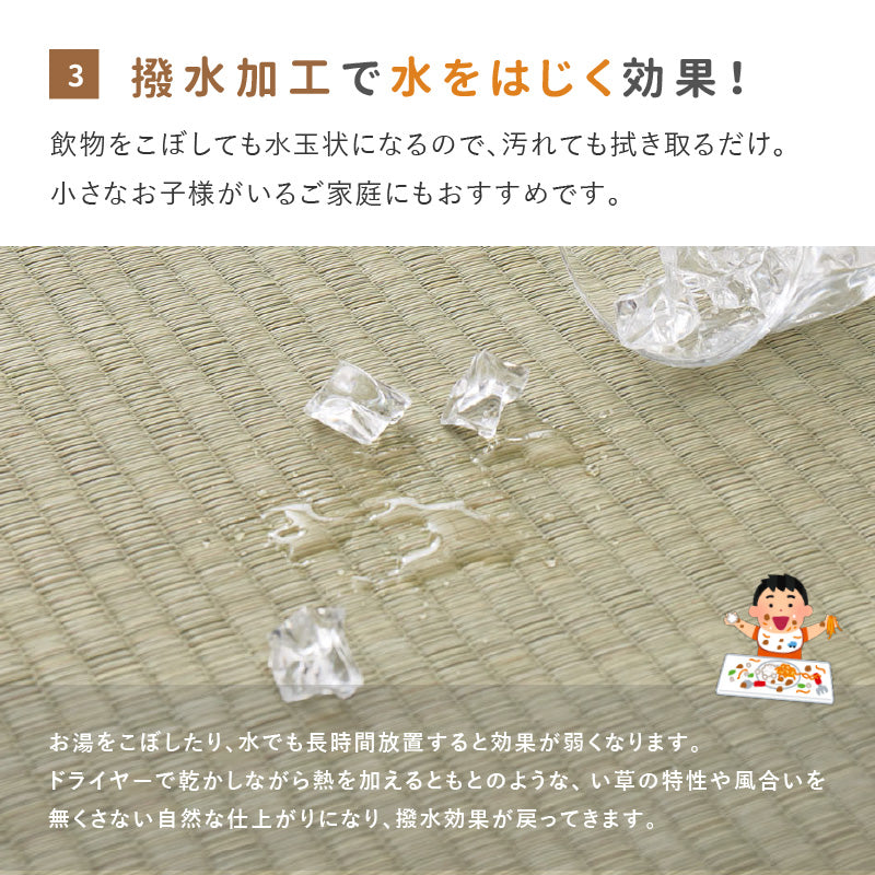 [本間/58間/36間][3〜10畳] い草カーペット 長さ調整できる 撥水 上敷き 日本製 天頂 (てんちょう)