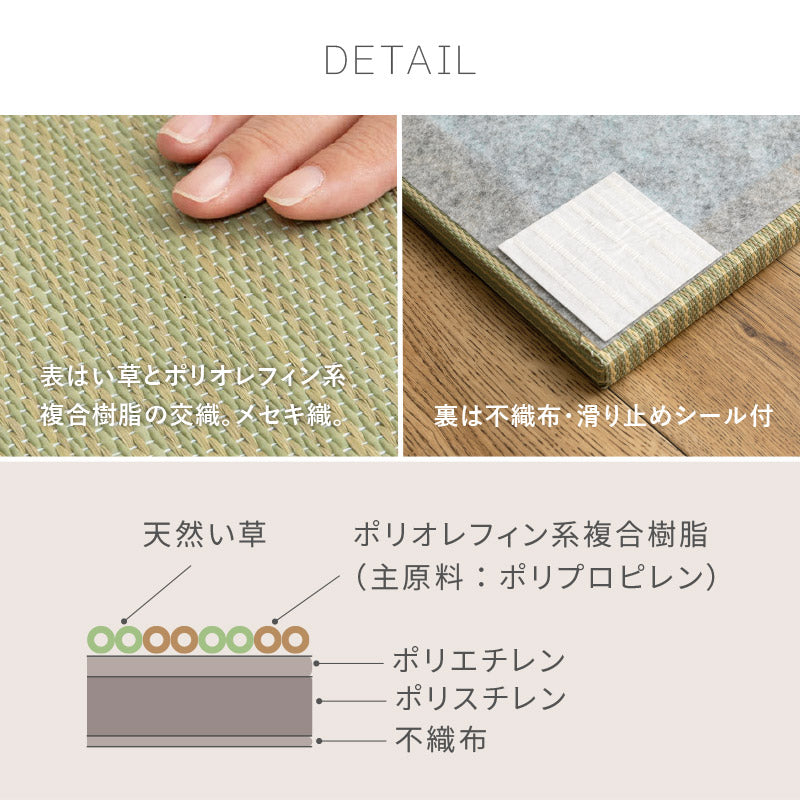 縁なし畳 置き畳 い草×樹脂素材 丈夫 ハイブリッド 82×82×2.5cm 半畳 縁なし畳 置き畳 い草×樹脂素材 丈夫 ハイブリッド 82×82×2.5cm 半畳