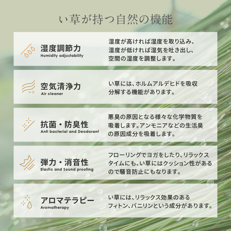 い草×樹脂素材 丈夫 ハイブリッド 縁なし畳 置き畳 綾瀬 約85×85×2.5cm 半畳 まとめ買い へりなし畳 フロア畳 ユニット畳 システム畳 い草 畳 琉球畳風 新素材 異素材 春夏秋冬用