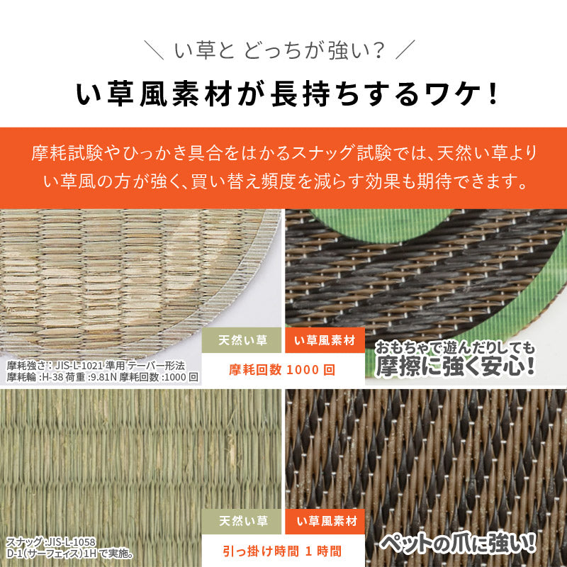 置き畳 連結畳 水に強い い草風 【3面/6面/9面】【1.5畳弱/3畳弱 置き畳 連結畳 水に強い い草風 【3面/6面/9面】【1.5畳弱/3畳弱