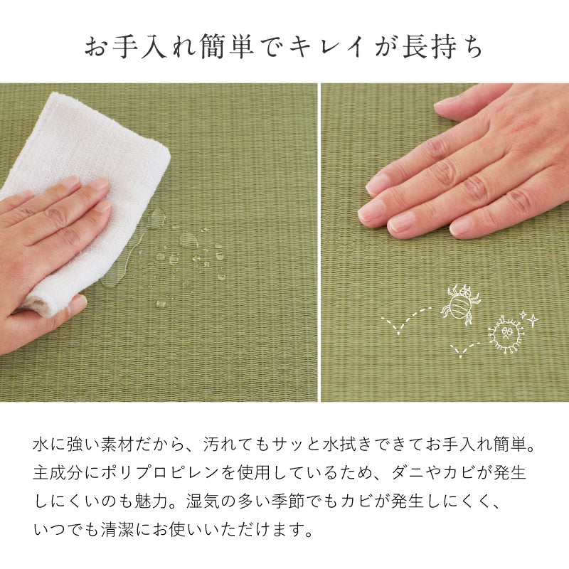 【新商品】[39×39] 水拭きできる消臭機能付き座布団 和モダン 畳クッション 日本製 楽座（らくざ）