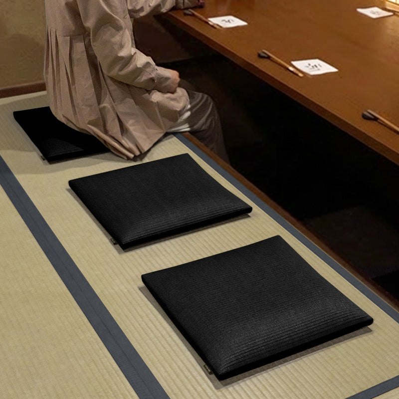 【新商品】[39×39] 水拭きできる 炭のチカラで消臭 座布団 和モダン 畳クッション 日本製 楽座（らくざ）