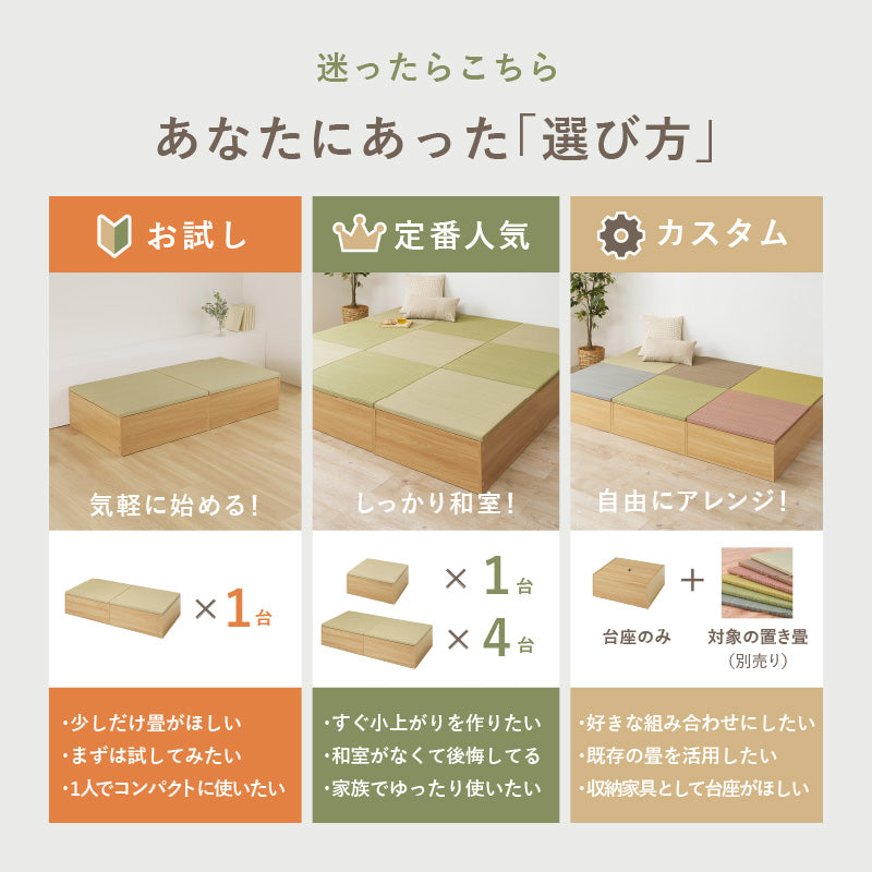 【新商品】[24パターン] 畳が選べる小上がり畳 タタミ座