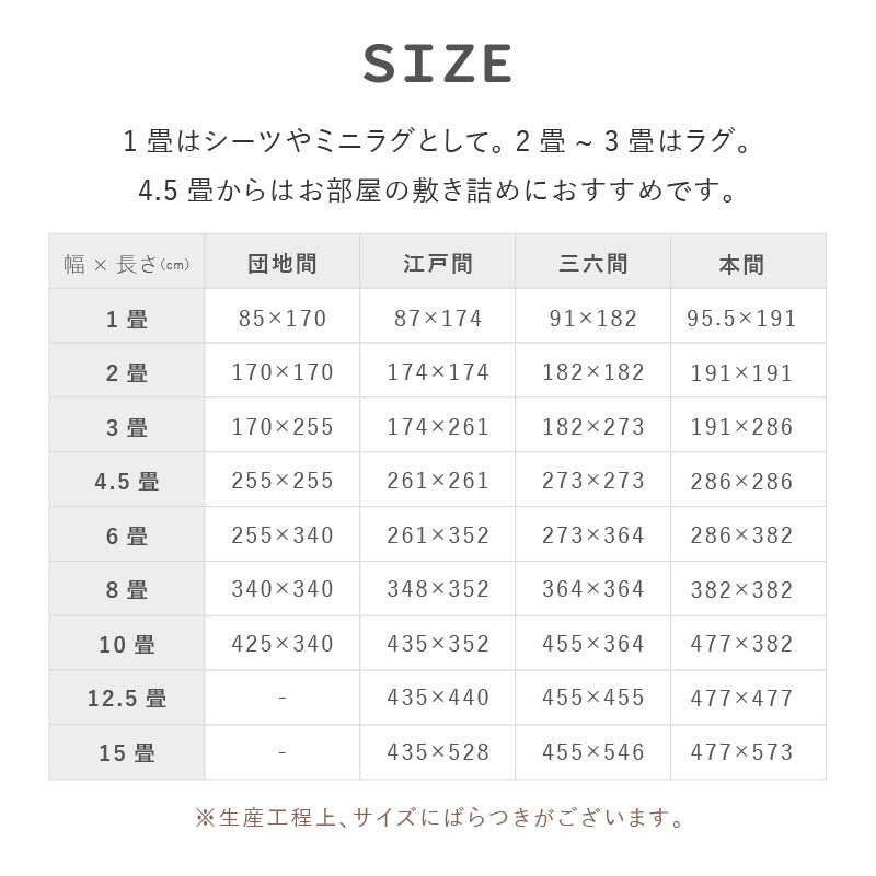 ラグ ビニール風 ゴザ ライアン 【1畳･2畳･3畳･4畳･4.5畳･6畳･8畳･10畳･12.5畳･15畳】【江戸間･本間･団地間･三六間】上敷き 畳交換 畳替え 表替え 花ござ 洗える 無地 カーペット ござ ペット い草風カーペット 畳の上に敷くもの 国産