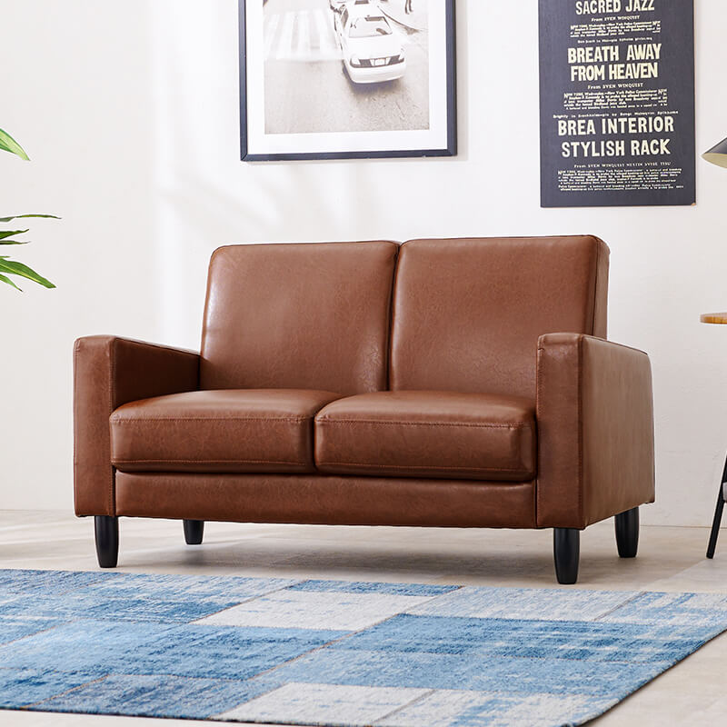 [幅120] ヴィンテージ風2人掛けソファ 脚取り外し可能 Rittu