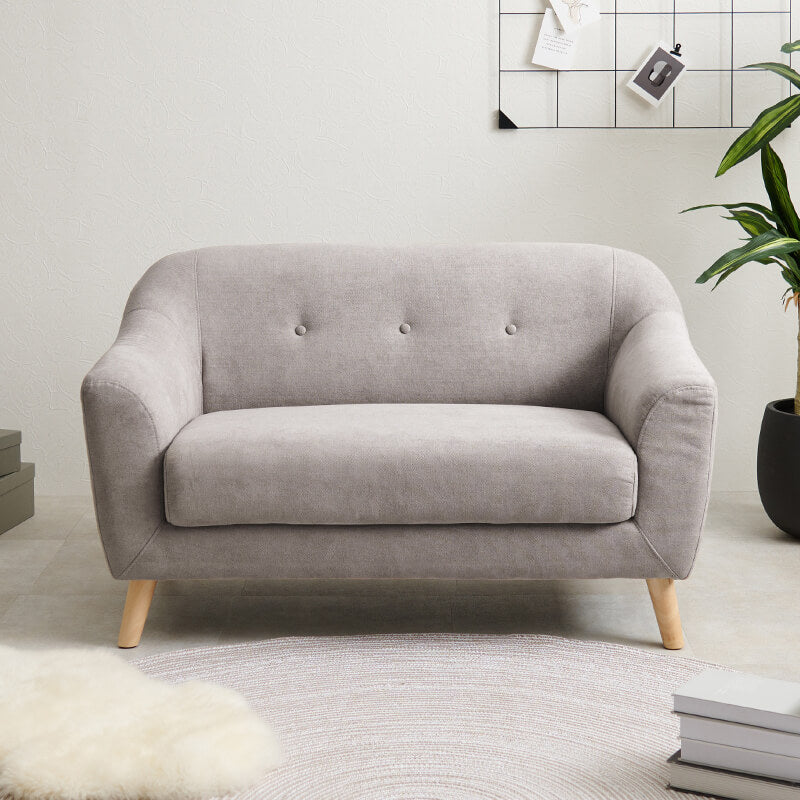 [幅125][生地サンプル無料] 2人掛けソファ 脚取り外し可能 Emel