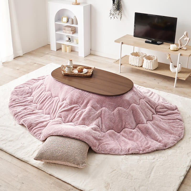 【新色登場】[幅90][単品/セット] 折りたたみ楕円形こたつ Carumina+Luna/moku moku/POKA/メレンゲ