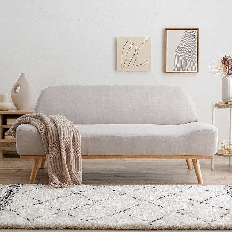 [幅135][生地サンプル無料] 北欧風2人掛けソファ アームレス 脚取り外し可能 Rest