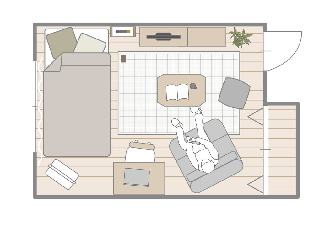 一人暮らしインテリアコーディネート6畳