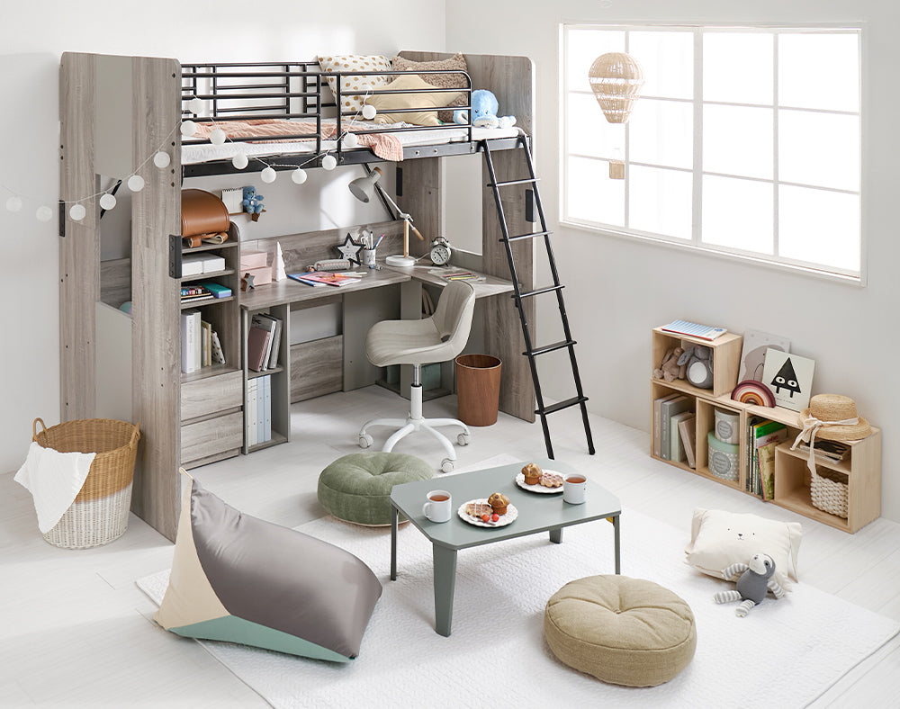 遊びも学びも両立できる！ロフトベッドでつくる子ども部屋