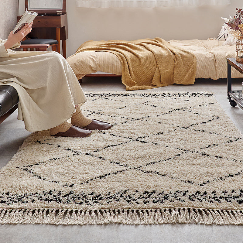 [4サイズ] ウィルトン織ラグ フリンジ付き BOHO ベニワレン