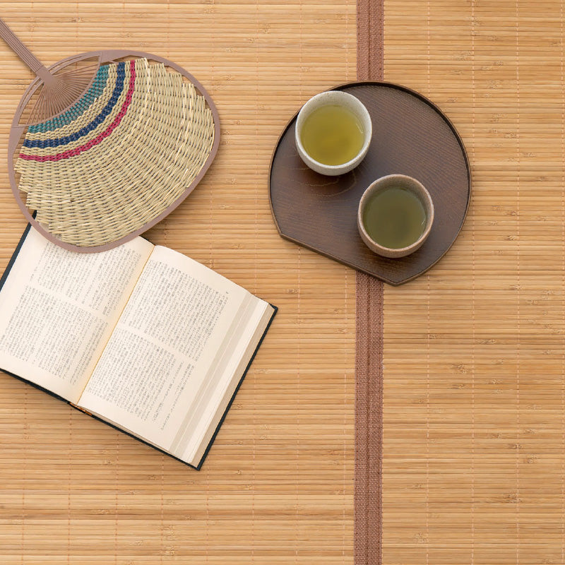 [江戸間2~8畳] 折りたためる竹ラグ カーペット 葉月（はづき）