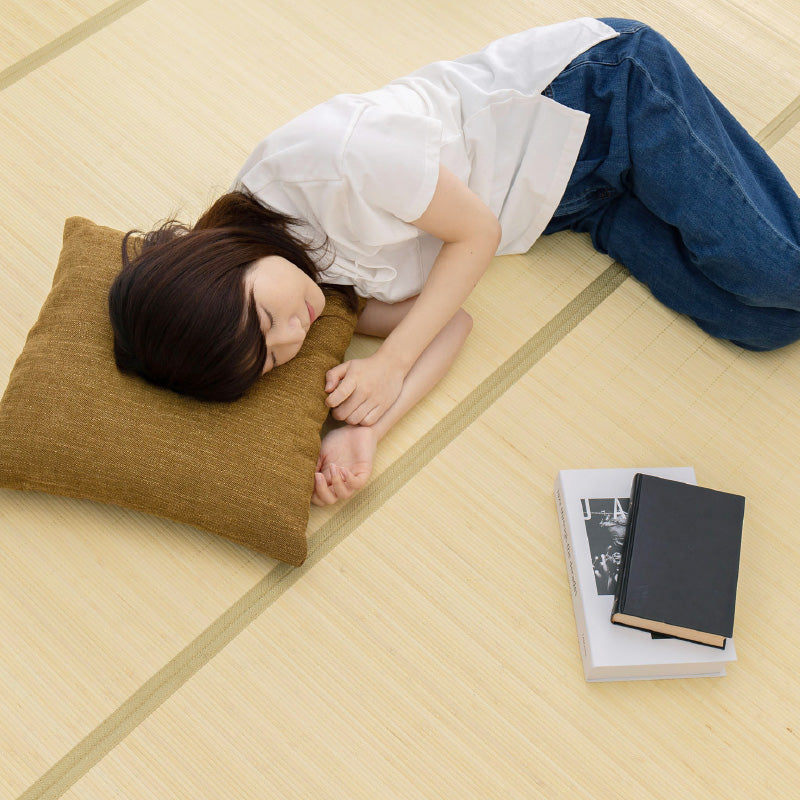 [江戸間2~8畳] 折りたためる竹ラグ カーペット 葉月（はづき）