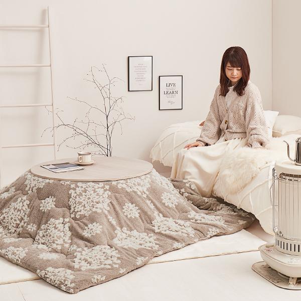 時を越える雪かわいい こたつ薄掛け布団 シュシュ 190×240cm【長方形