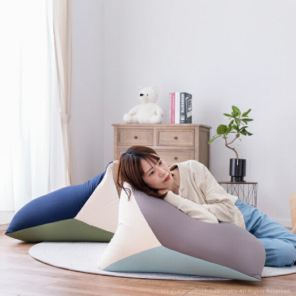 三角ビーズクッション 約50×80×50cm カラフル 可愛い マルチに