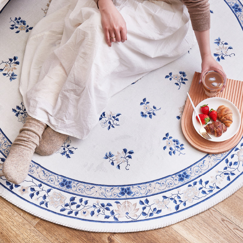 ラグ カーペット 洗える 薄手 約140cm円形 丸型 ラグマット フランネル