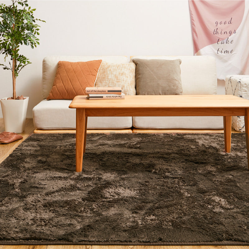 洗濯機で洗える シャギーラグ【130×190cm/190×190cm/190×240cm/230