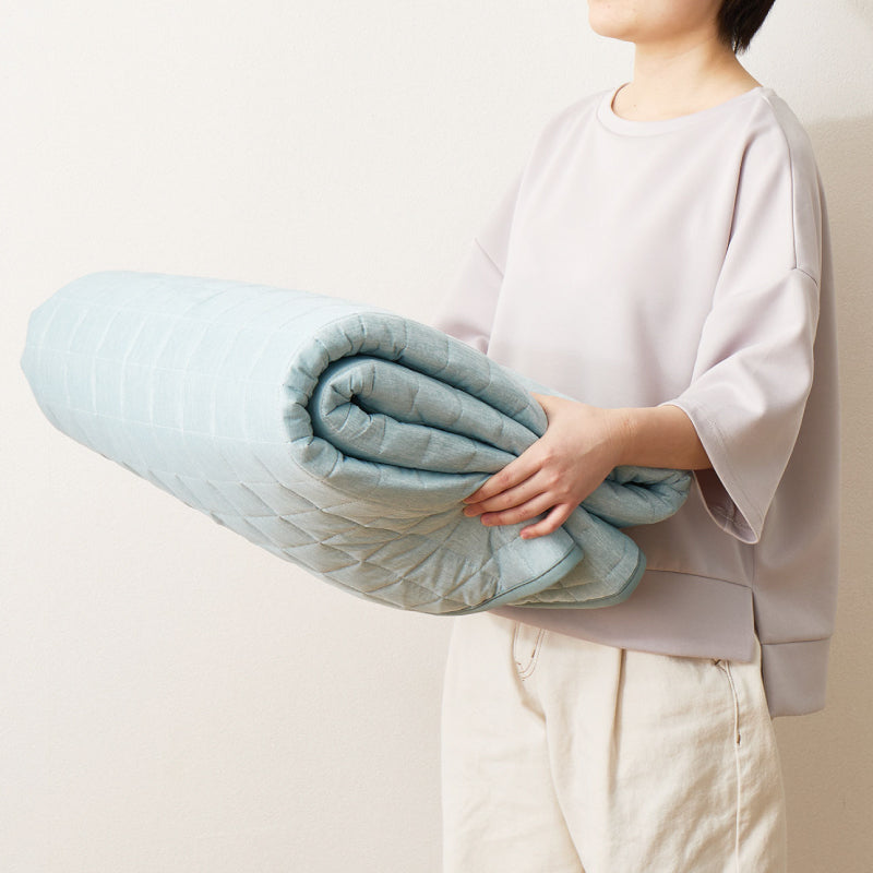 【新商品】[5月下旬入荷][4サイズ] 洗える 接触冷感 滑り止め付きキルトラグ クーネ