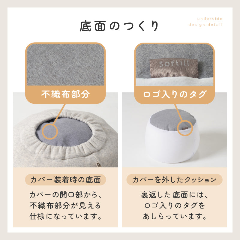 [S/M] 洗えるクッション ソフティル入り mallo