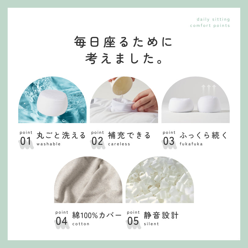 [S/M] 洗えるクッション ソフティル入り mallo