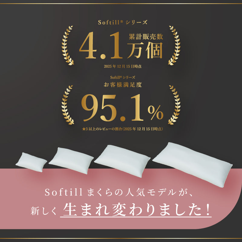 【新商品】[4サイズ] 洗える ロング枕 人をダメにしないまくら ソフティル入り 日本製