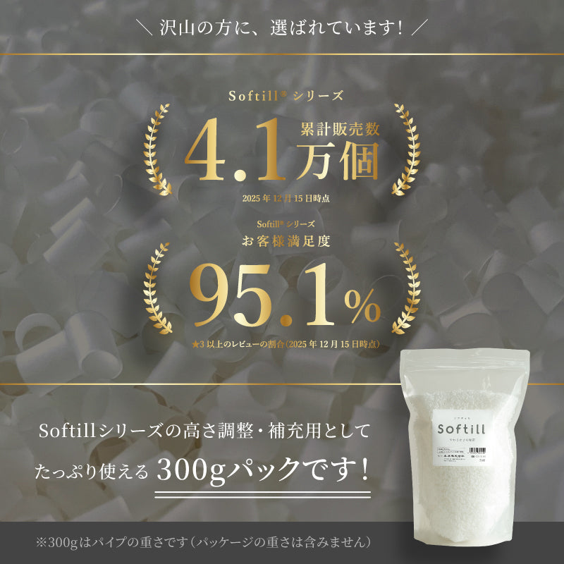 【新商品】[300g] ふわもち パイプ材 ソフティル入り D-027 日本製