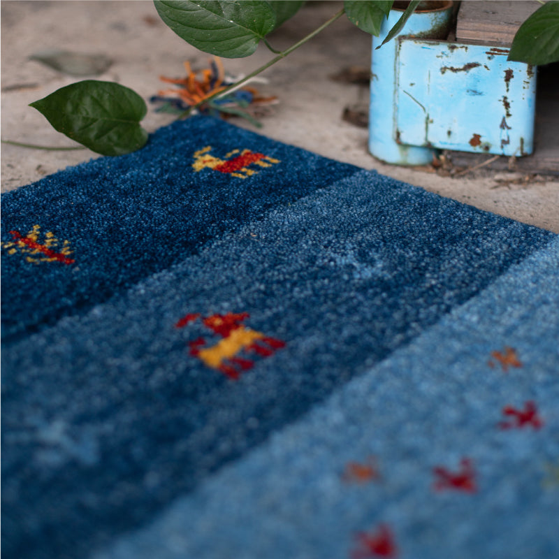 [3サイズ] ギャッベ ウールマット 玄関マット タッセル付き Dシリーズ