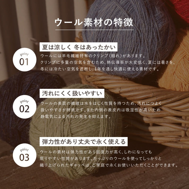 [3サイズ] ギャッベ ウールマット 玄関マット タッセル付き Dシリーズ