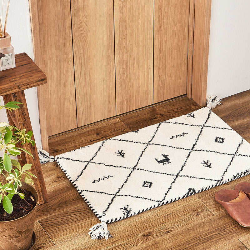 【新商品】[3サイズ] ギャッベ ウールマット 玄関マット タッセル付き GABBEH D+