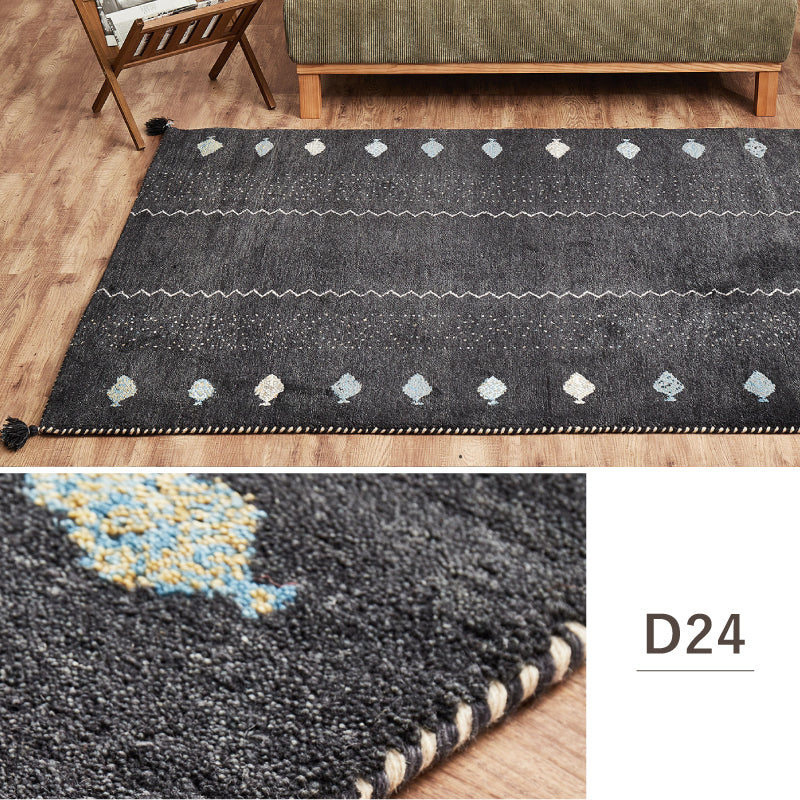 【新商品】[140×200] ギャッベ ウールラグ ラグマット タッセル付き GABBEH D+