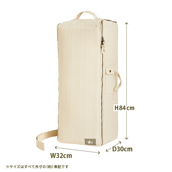 厚手キャンバス地のビッグバッグ 約84×30×32cm Hashout（アッシュアウト）ダッフルバッグ ミリタリー 旅行バッグ コットン 丈夫 帆布 アウトドア キャンプ 収納 萩原