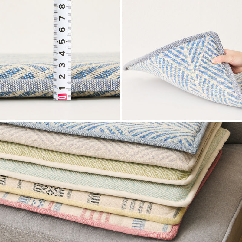 【新商品】[43×120] インド綿 ロングシートクッション 綿100％ テラ クラック アルト