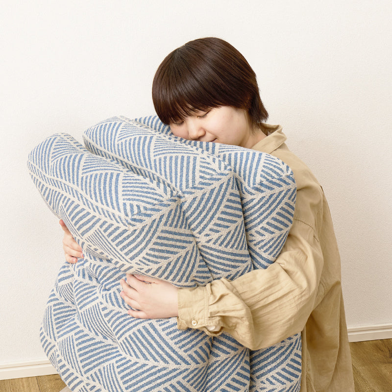 クッション インド綿 ロングクッション 三つ折り ごろ寝マット