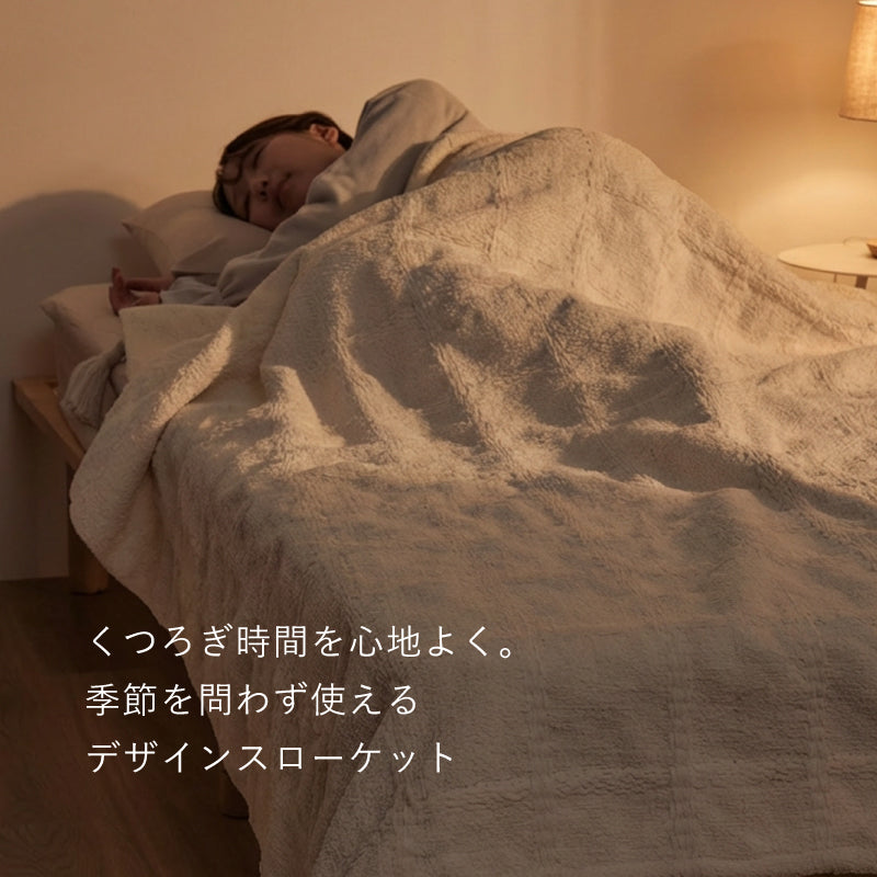 【新商品】[2サイズ] 洗える ニットスローケット タッセル付き ソフィマ