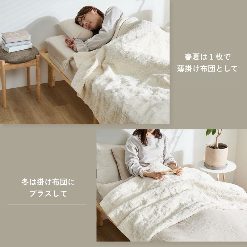 【新商品】[2サイズ] 洗える ニットスローケット タッセル付き ソフィマ