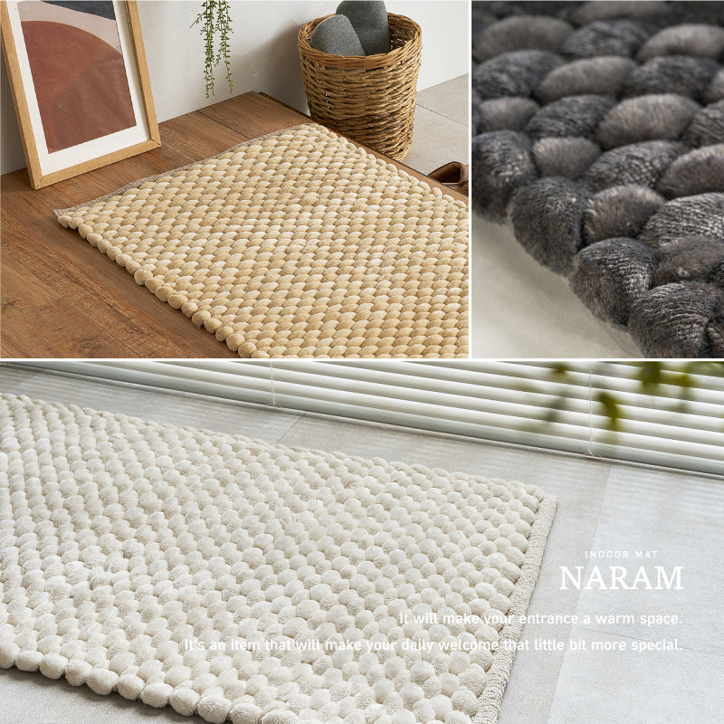 【新商品】[60×90] 洗える ぽこぽこ玄関マット マット ナラム