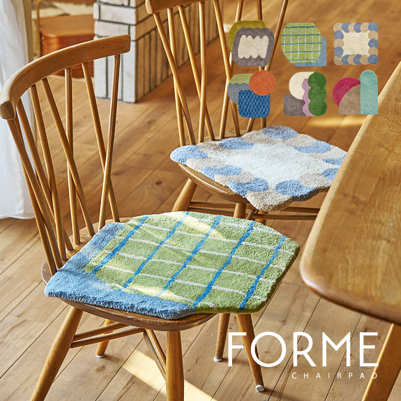 【新商品】[40×40] コットン100％ ハンドメイド 座布団 マット チェアパッド 椅子クッション Formeフォルム