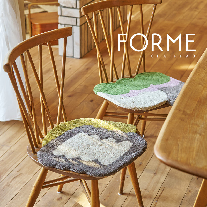 【新商品】[40×40] コットン100％ ハンドメイド 座布団 マット チェアパッド 椅子クッション Formeフォルム